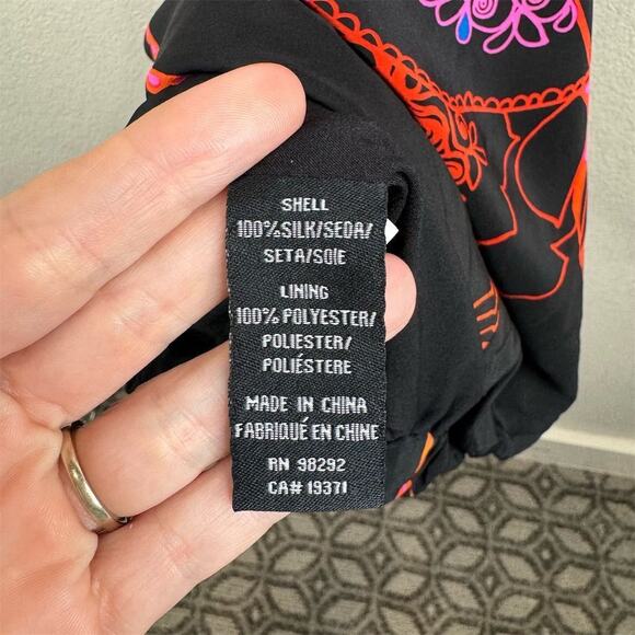 Tibi New York Women's M Multicolor Geometric Halter Bubble Hem Dress‎ - Picture 7 of 11